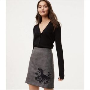 LOFT  PLAID, SWAIN EMBROIDERY, MINI , SIZE 8